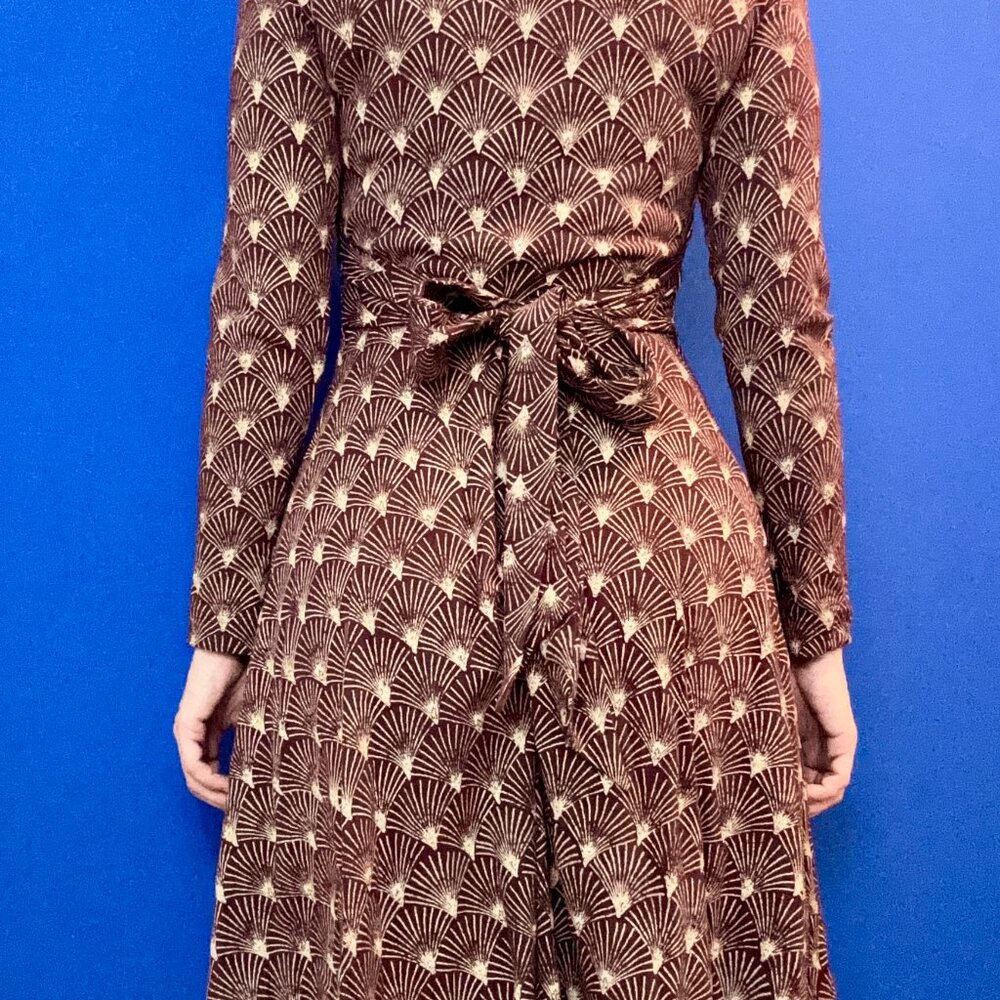 Woman's A-Line Patterned Dress - Picture 2 of 3